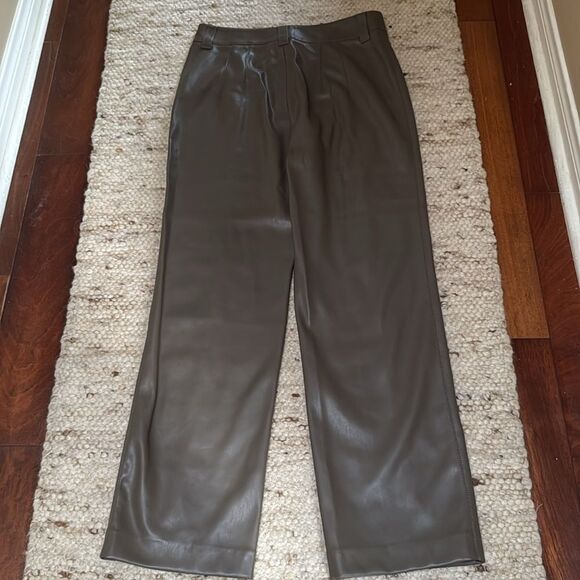 ZARA Faux Leather Trouser Pants Large - Picture 10 of 11